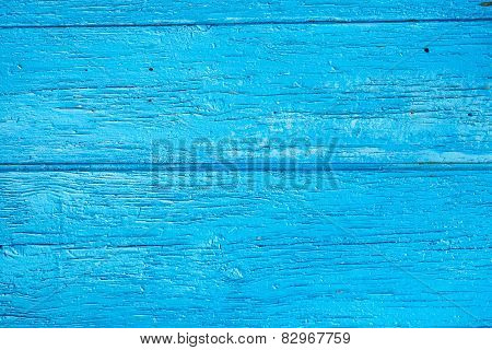 Background From Blue Painted Wooden Boards