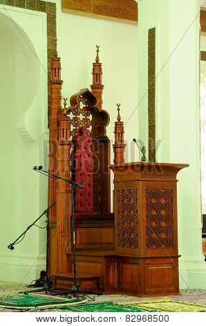 Mimbar of Kuala Lumpur Jamek Mosque in Malaysia