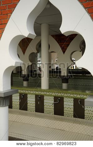 Ablution of the Kuala Lumpur Jamek Mosque in Malaysia
