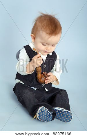 Little Boy With Pipeful,
