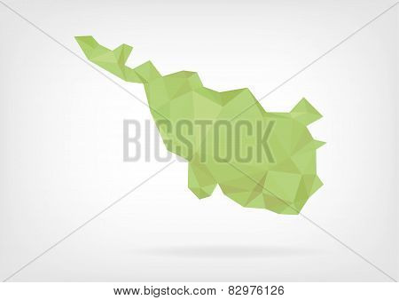 Low Poly map of german region Bremen