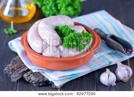 raw sausages