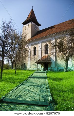 Church Tower In Transylvanian Village