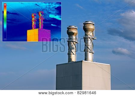 Thermovision Image Heating Chimney