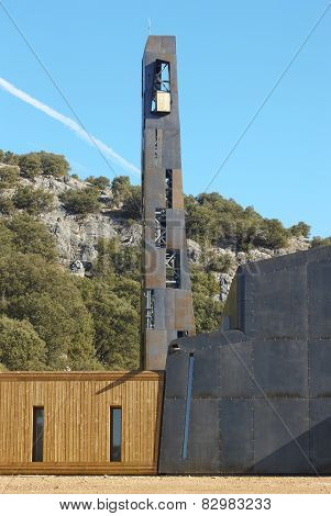 Modern Wooden And Metallic Chapel. San Olav. Covarrubias. Spain