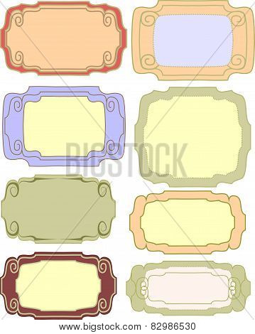 Set of vintage frames.