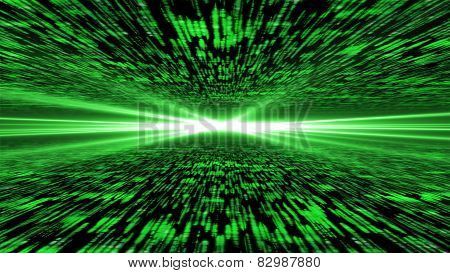 Matrix 3D - Flying Through Energized Cyberspace, Light On The Horizon