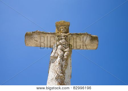 Ancient Stone Crucifix