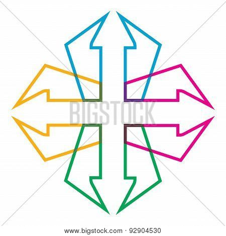 Color Shape With Arrows