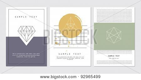 Set of cards for invitation, business card, poster or banner designs