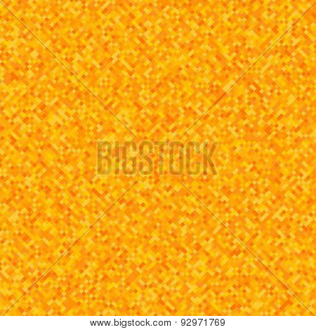 Grainy pattern composed of orange squares. Checkered vector background. 