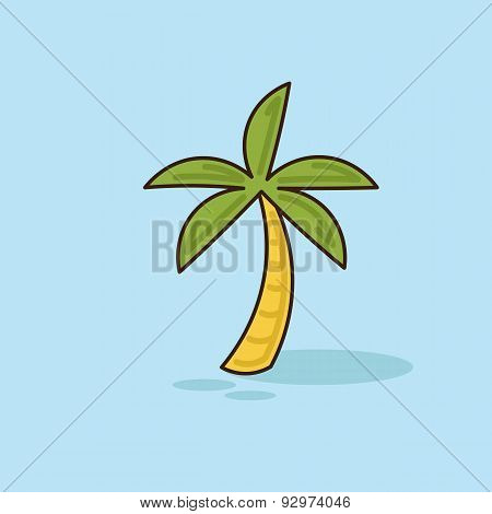 Vector illustration of the palm tree