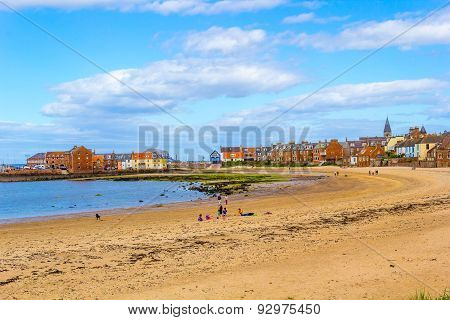 The beach in North Berwick in Scotland