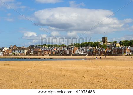 Beach in North Berwick Scotland in Summer time
