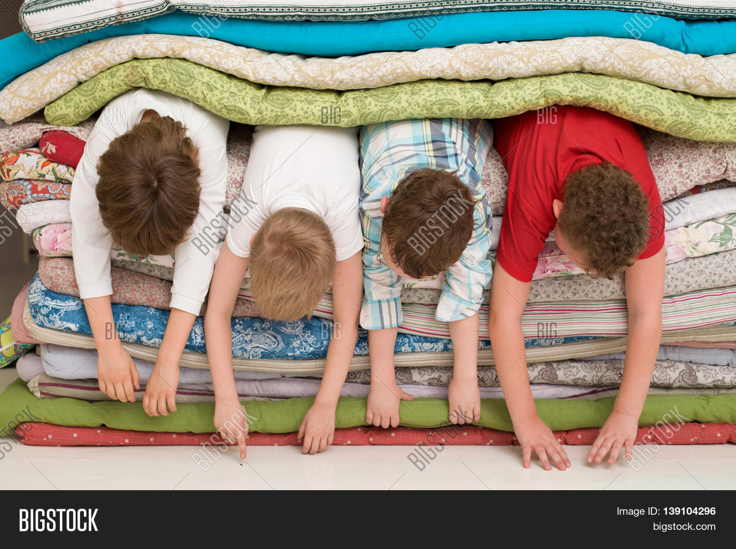 Kids Laying Inside Image & Photo (Free Trial) Bigstock