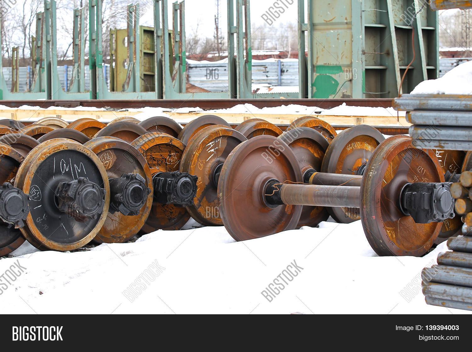 Railcar Wheels On Image & Photo (Free Trial) Bigstock