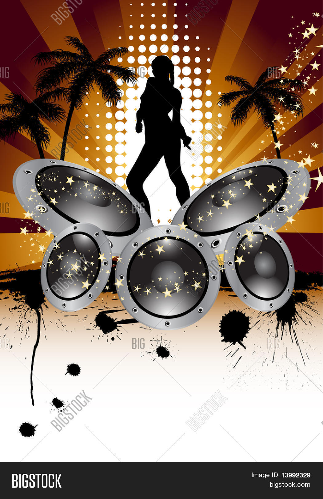 Tropical Grunge Music Vector & Photo (Free Trial) | Bigstock