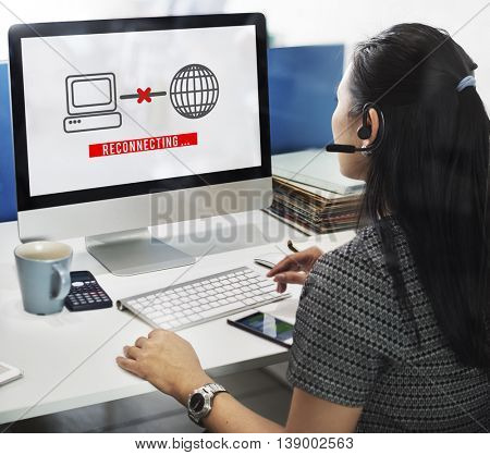 Reconnecting Access Disconnected Internet Concept