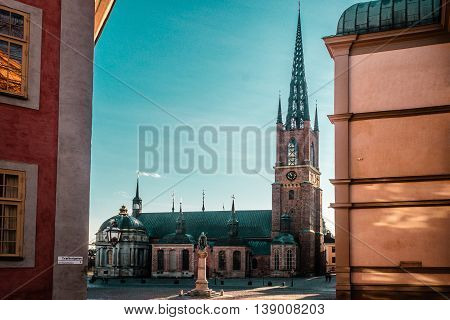 Riddarholm Church At Old Town (gamla Stan) In Stockholm, Sweden