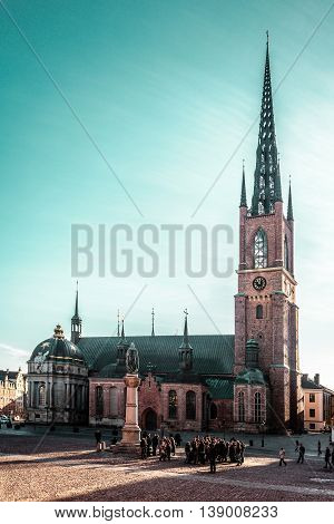 Riddarholm Church At Old Town (gamla Stan) In Stockholm, Sweden