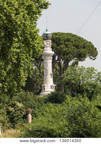 Rome's lighthouse on Janiculum Hill. Rome Italy
