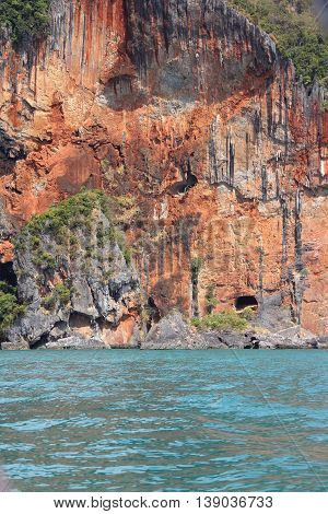 Part Of Rock In Andaman Sea Closeup