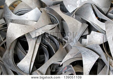 wastes from the preparation for the installation of special shaped sheet