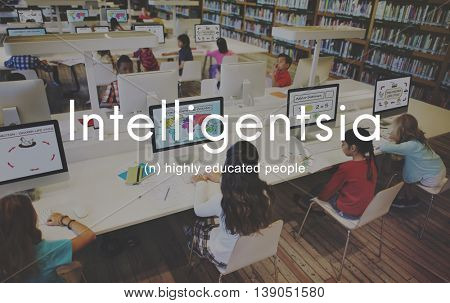 Intelligentsia Highly Educated Literate Knowledge Concept