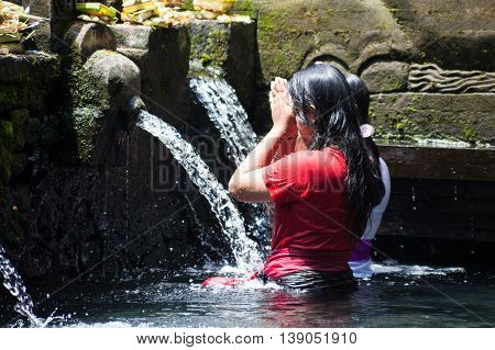 Holiday in Bali, Indonesia - Tirta Empul Holy Water