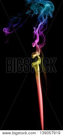 Abstract Multicolored Smoke