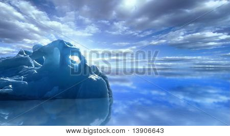 氷山を漂流