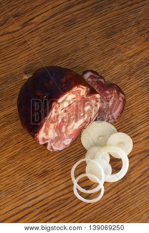 Skilandis Or Kindziukas, Traditional Lithuanian Smoked Sausage