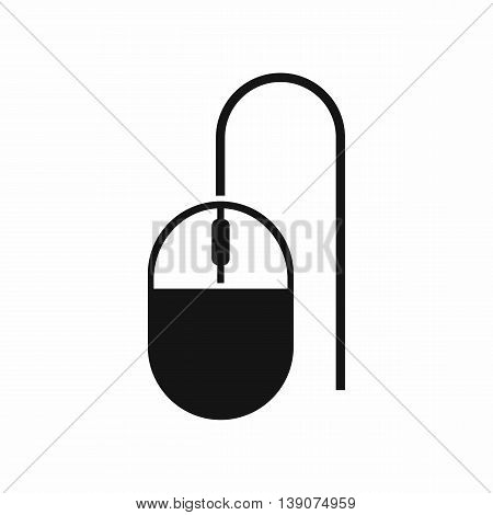 Computer mouse icon in simple style isolated vector illustration