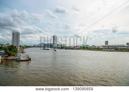 Express Boat in Chao Praya River - Bangkok Thailand