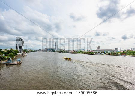 Express Boat in Chao Praya River - Bangkok Thailand