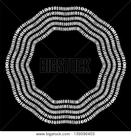 Binary Code Background. Numbers Concept. Algorithm, Data Code, Decryption and Encoding