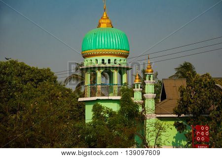 Muslim Mosque. Bago In Myanmar. Burma.