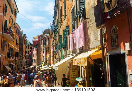 Street Scene In Vernazza, Cinque Terre, Italy