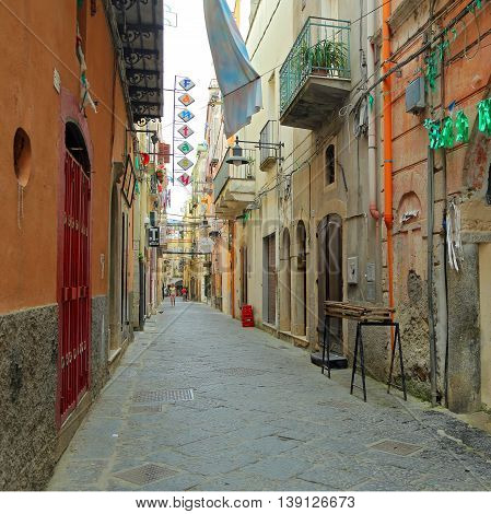 GAETA ITALY - JUNE 25 2016: View of the old city