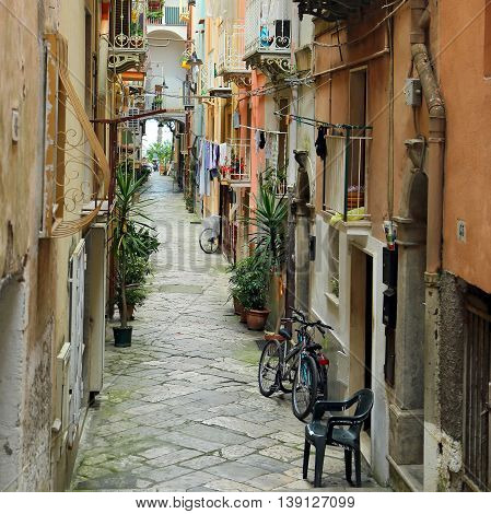 GAETA ITALY - JUNE 25 2016: View of the old city