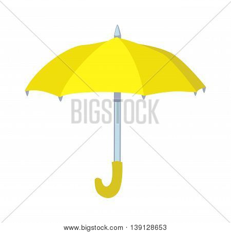 Cartoon multi colored umbrella flat design style. Autumn accessory concept fashion umbrella. Colorful flat collection comfort umbrella outdoor element, climate protective sign.