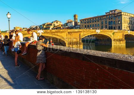 City View At Ponte Santa Trinita In Florence, Italy