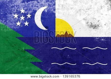 Flag Of Paita, Peru, With A Vintage And Old Look