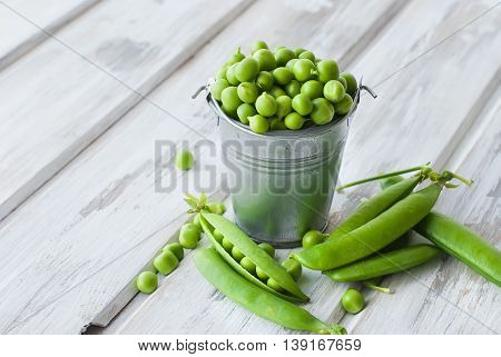 Green Peas In A Bucket