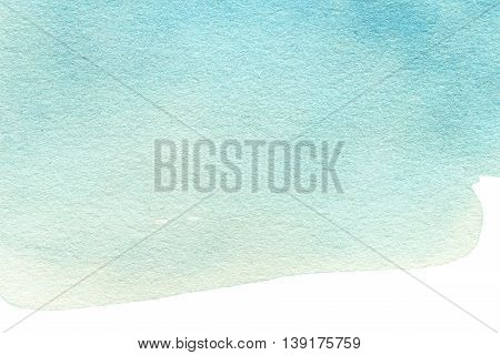 Abstract Watercolor background. Colorful blue water color art hand paint. Splash Watercolour texture