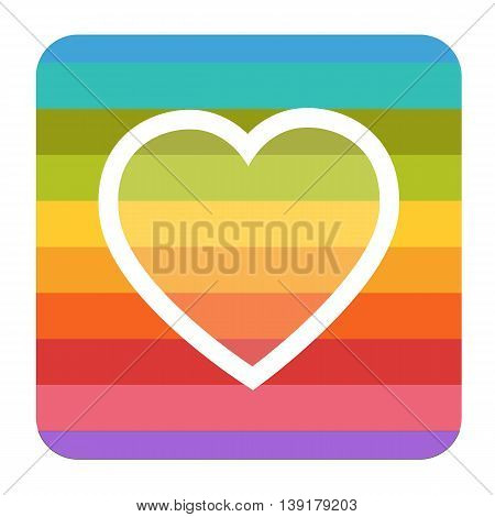 rainbow heart symbol icon pride isolated object