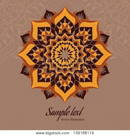 Ornament beautiful mandala. Geometric circle element made in vector.