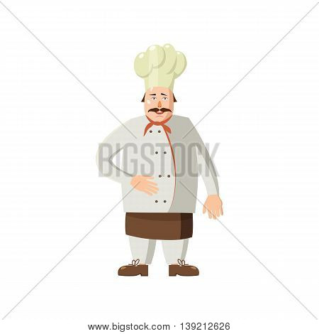 Chef icon in cartoon style on a white background
