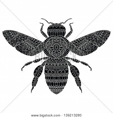 Beetle deer. Horned Beetle. Big. Insect. Set. Line art. Black and white drawing by hand. Graphic arts. Doodle. Tattoo. Lucanus cervus.