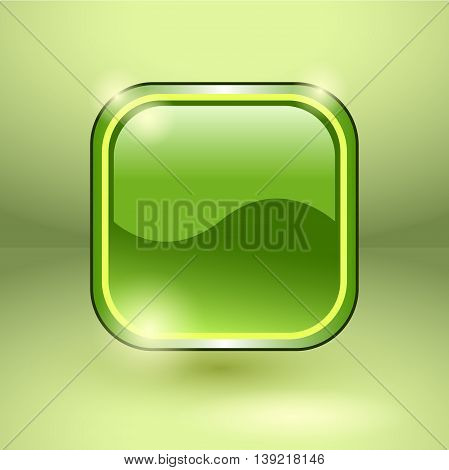 Glossy square empty button. Vector EPS10 illustration